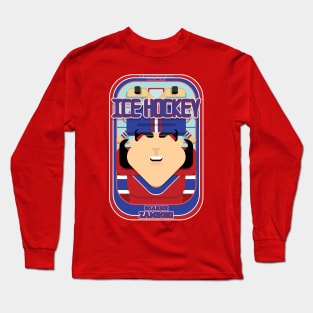 Ice Hockey Red and Blue - Boardie Zamboni - Amy version Long Sleeve T-Shirt